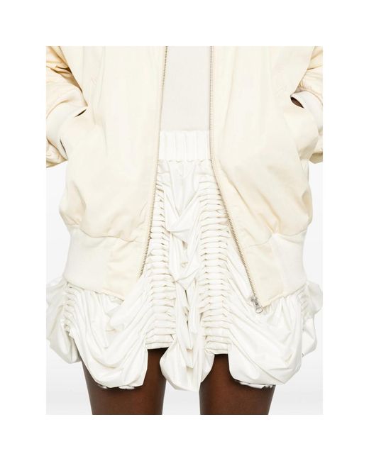 RAXXY White Draped Mini Skirt