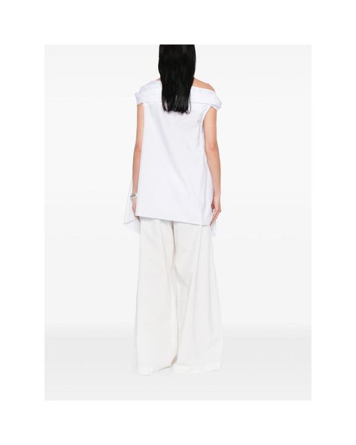 Niccolò Pasqualetti White Draped Asymmetric Top