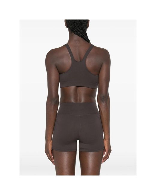 Sporty & Rich Brown Logo-Print Bra