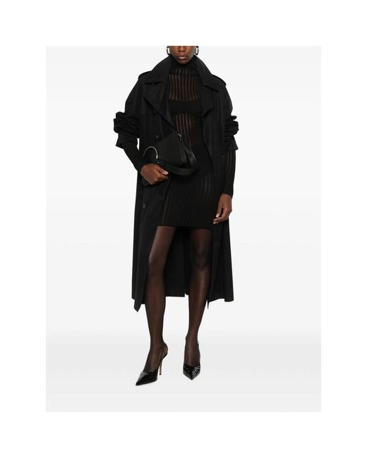 Dondup Gray Ribbed-Knit Mini Dress