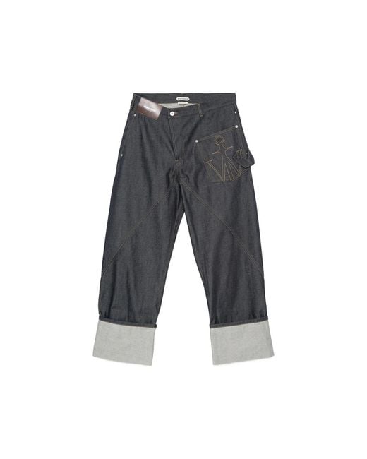 J.W. Anderson Gray Button-Fastening Wide-Leg Jeans for men