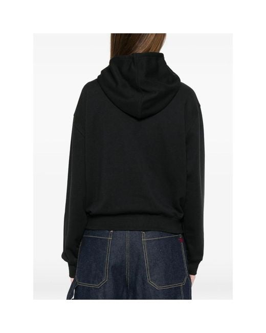 New Balance Black Zip Fastening Hooded Sweatshirt
