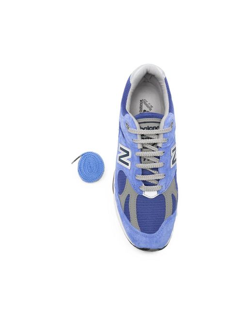 New Balance Blue 991 Logo-Detail Sneakers for men