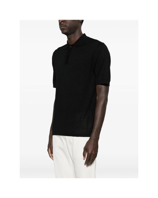 Samsøe & Samsøe Black Buttoned Polo Shirt for men