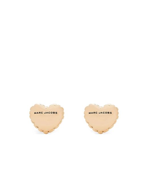 Marc Jacobs Metallic Tone Heart Shape Earrings
