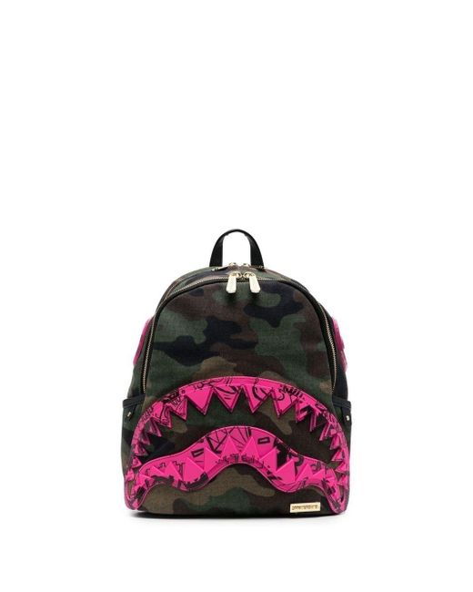 Sprayground Pink Graphic-print Backpack for men