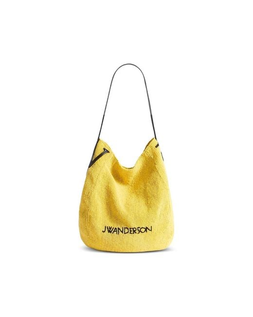J.W. Anderson Yellow Bulb Bead-Embellished Tote Bag for men