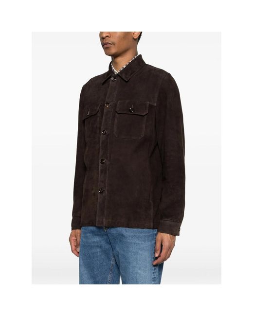 Moorer Brown Leather Jacket for men