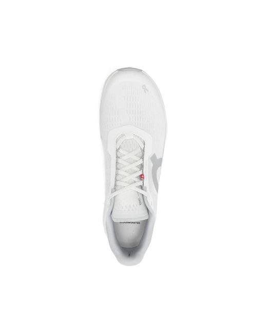 On Shoes White Cloudmonster 1 Mesh Sneakers for men