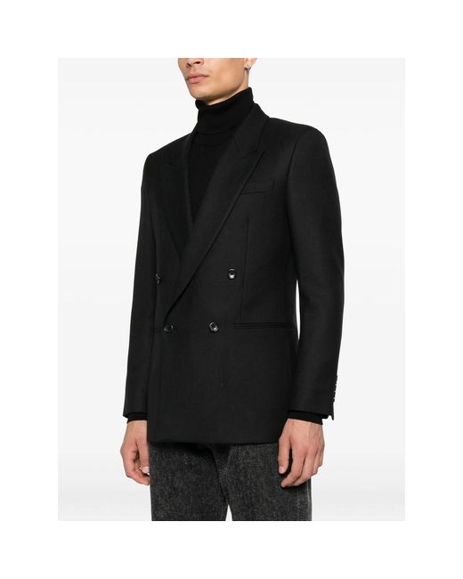 Reveres 1949 Black Double-Breasted Jacket for men