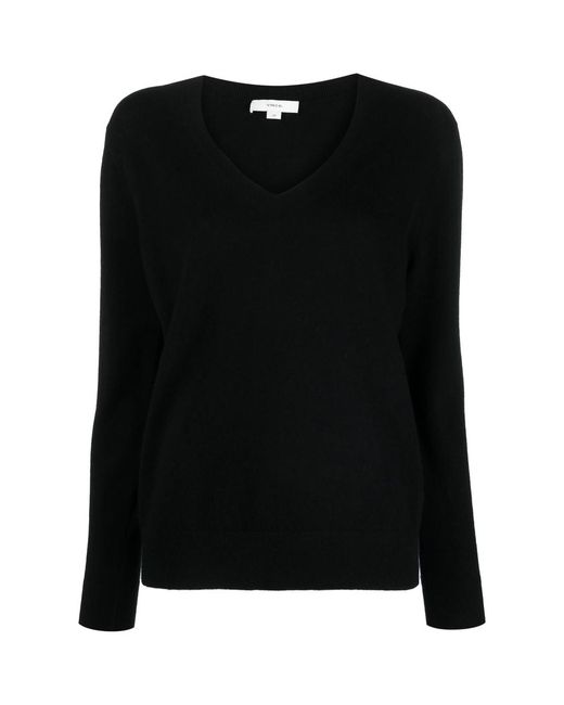Vince Black Weekend V-Neck Sweater