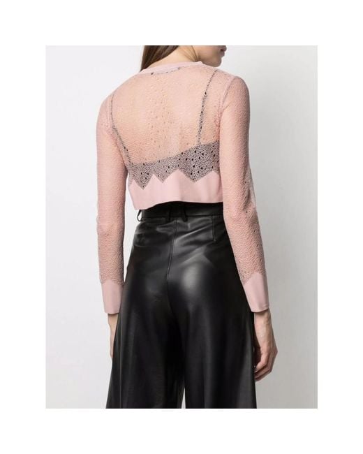 Antonino Valenti Pink Cropped Wide-Leg Trousers