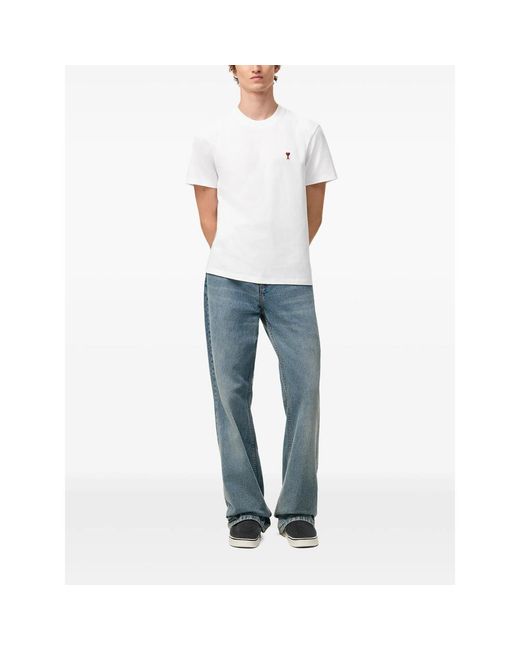AMI White T-Shirts & Vests for men