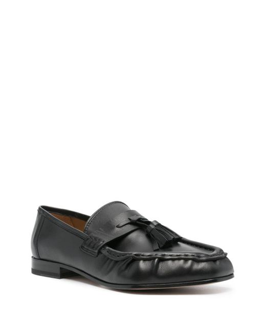 Magliano Black Tassel-Detailed Leather Loafers for men