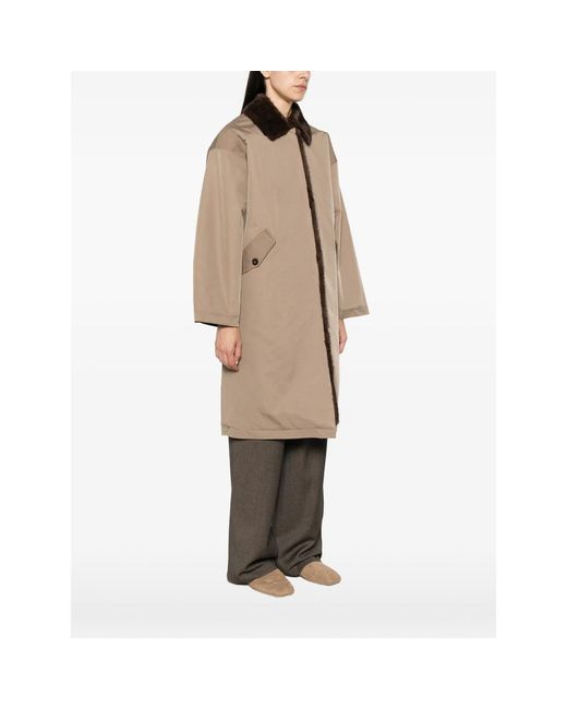 ELEH Brown Flap-Pocket Oversized Coat