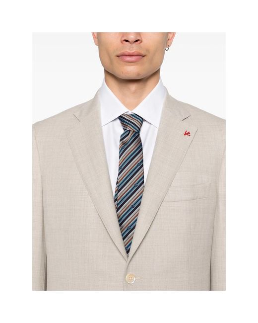 Isaia White Neutrals Suits for men