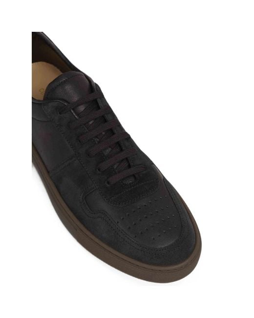 Common Projects Black Perforated Panelled Sneakers for men
