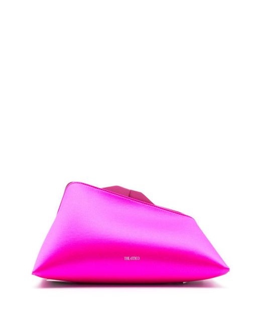 The Attico Pink 8.30Pm Satin-Finish Clutch Bag
