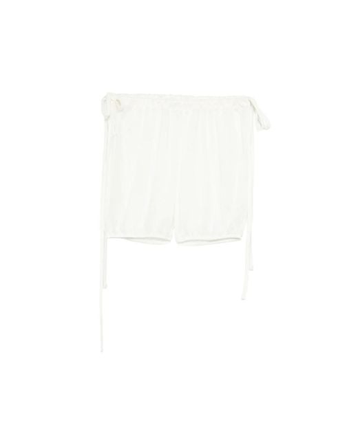 GIMAGUAS White Zoe Drawstring Shorts