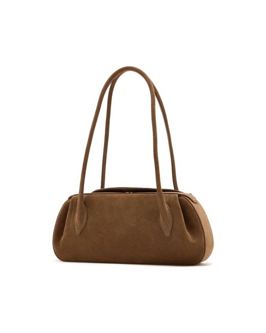 Yuzefi Brown Leather Tote Bag