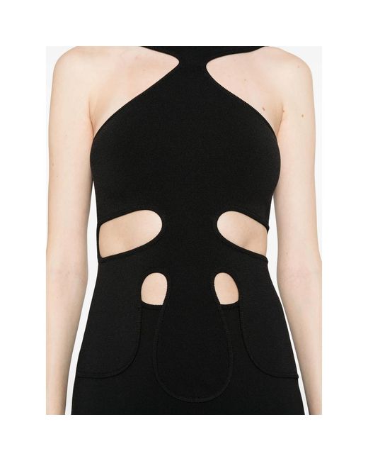 Cult Gaia Black Midi Baylee Cut-Out Dress