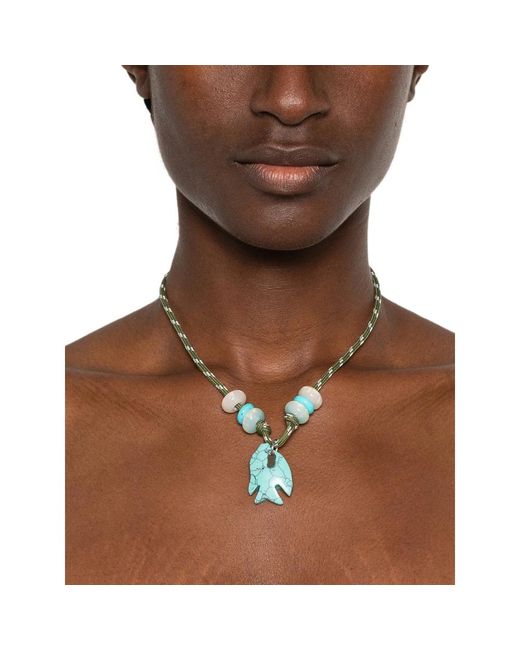 FLOWZE Metallic X Collanine Colorate Fish-Pendant Necklace
