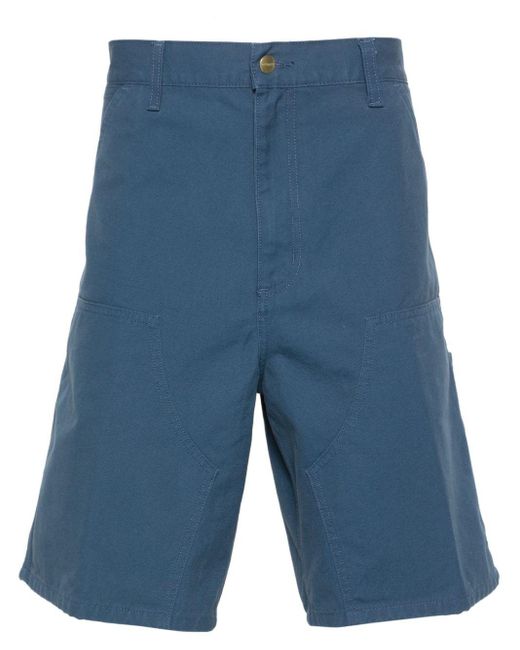 Carhartt Blue Double Knee Cotton Shorts for men