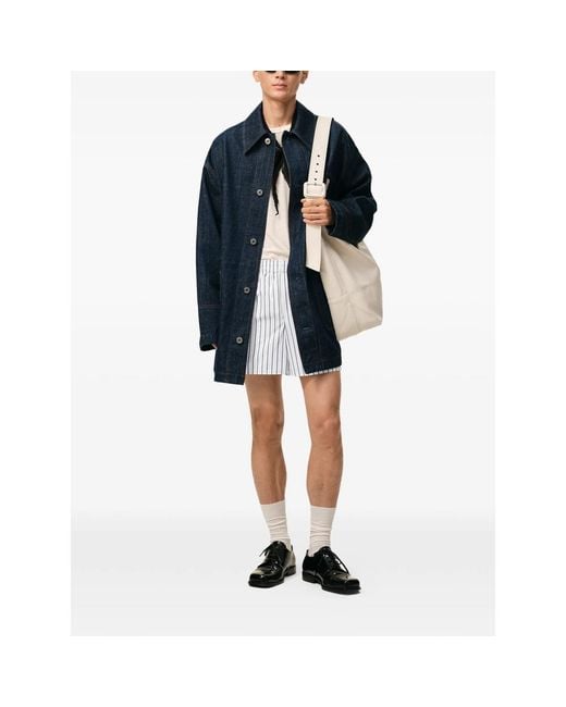AMI White Cotton Elasticated Shorts for men