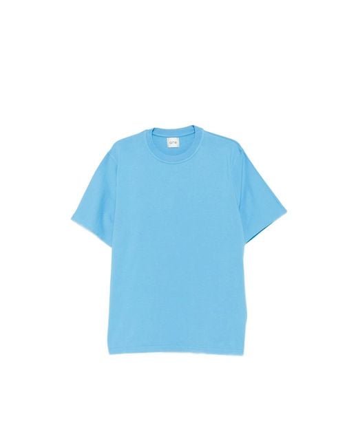 Arte' Blue Print-Detail Short-Sleeve T-Shirt for men