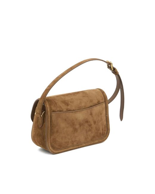 Saint Laurent Brown Shoulder Bags