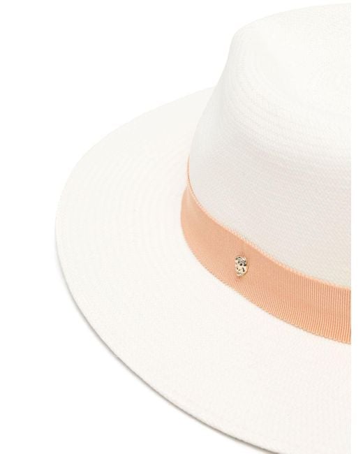Helen Kaminski White Vitoria Straw Fedora Hat
