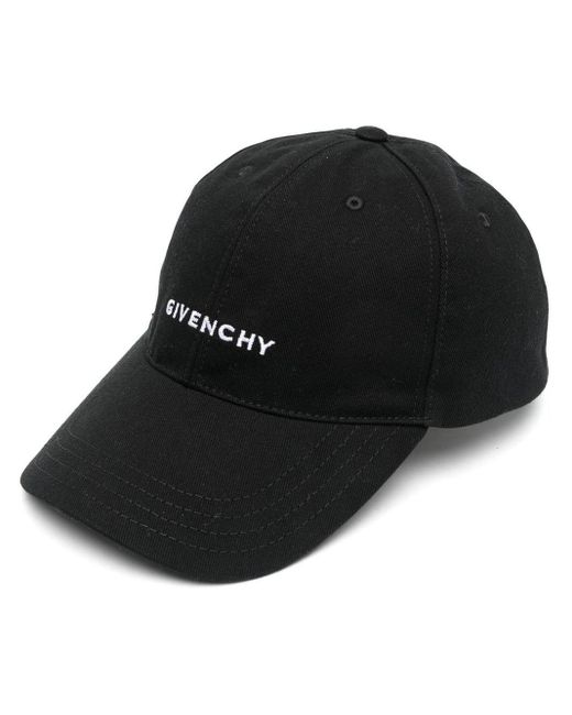 Givenchy Black Small Curved Cotton Baseball Cap