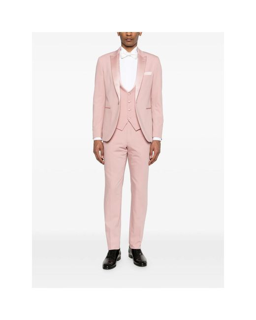 Reveres 1949 Pink Shawl-Collar Suit for men