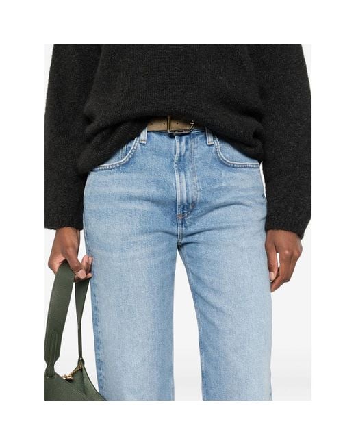 Citizens of Humanity Blue Straight-Leg Jeans