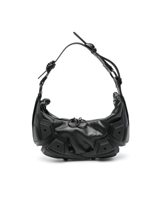 Innerraum Black Small Half Moon Shoulder Bag