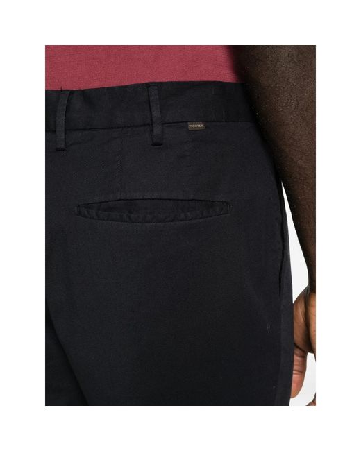 Incotex Black Belt-Loop Chinos for men