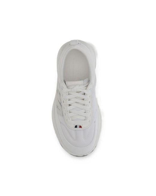 Moncler White Altive Low-Top Sneakers