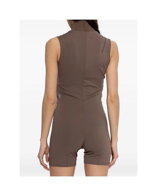 Adidas X Entire Studios Brown X Entire Studios High-Neck Sleeveless Jumpsuit