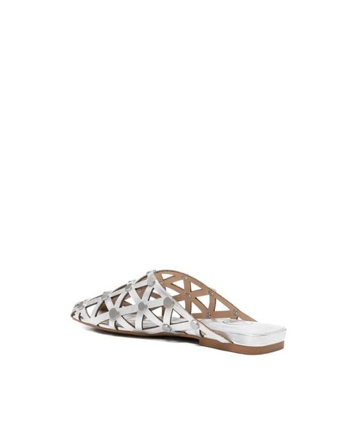 Ash White Bone Cut-Out Sandals