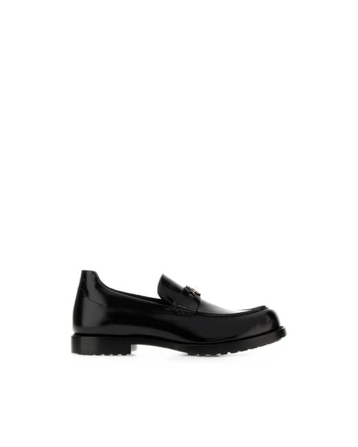 Balenciaga Black Logo-Plaque Loafers