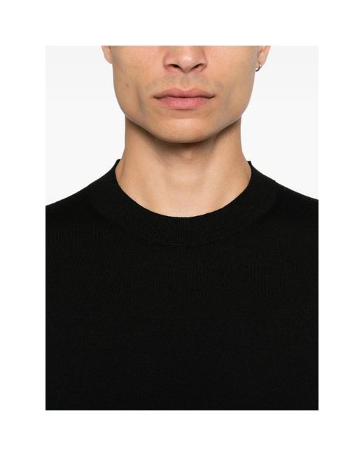 Diana Studio Black Crew-Neck Long-Sleeve Sweater for men