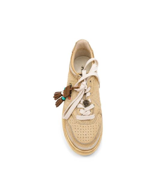 Autry Natural Beaded Tassel Sneakers