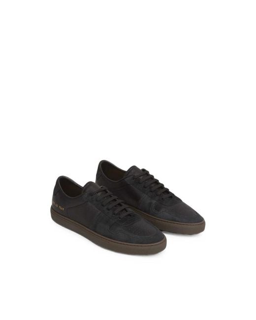 Common Projects Black Perforated Panelled Sneakers for men