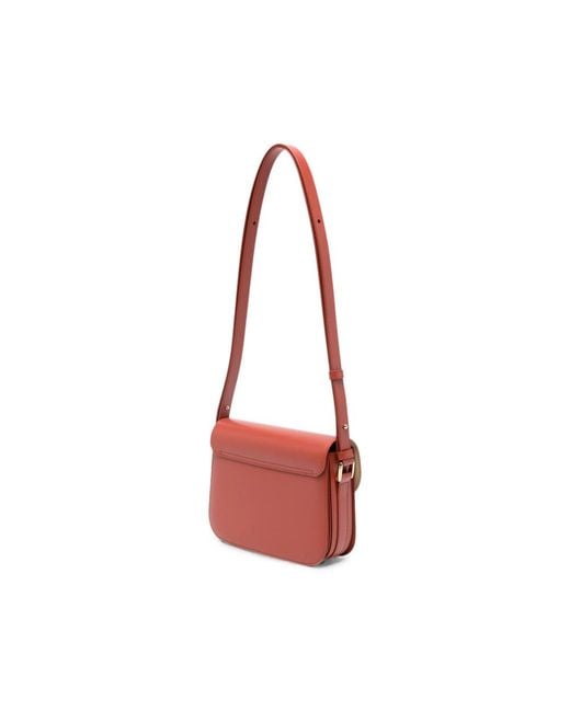 A.P.C. Red A. P.C. Grace Leather Shoulder Bag