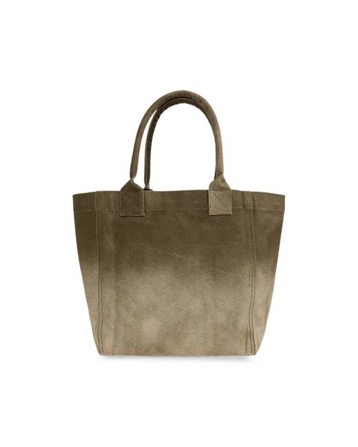 Isabel Marant Metallic Yenky Logo-Embroidered Tote Bag