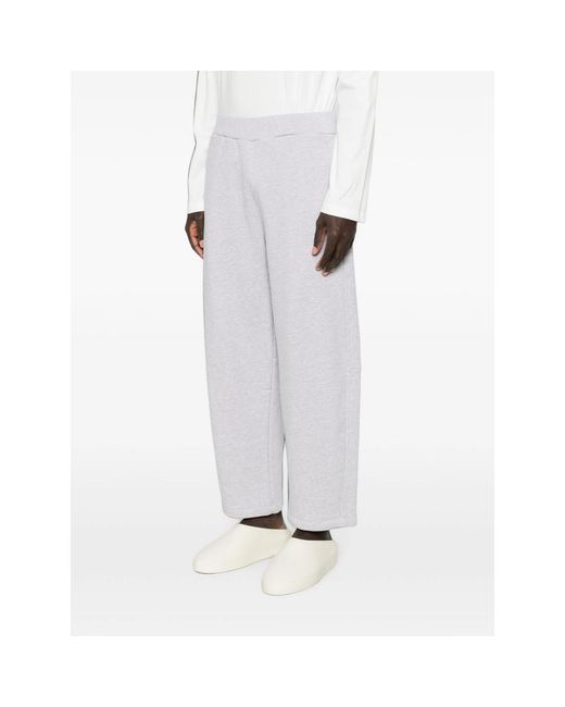 Woc White Salinas Elasticated Wide-Leg Track Pants for men