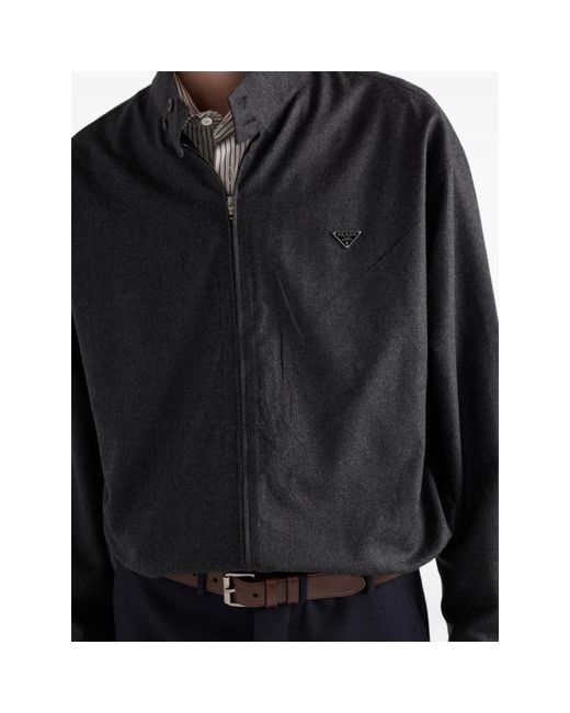 Prada Black Wool Shirt for men