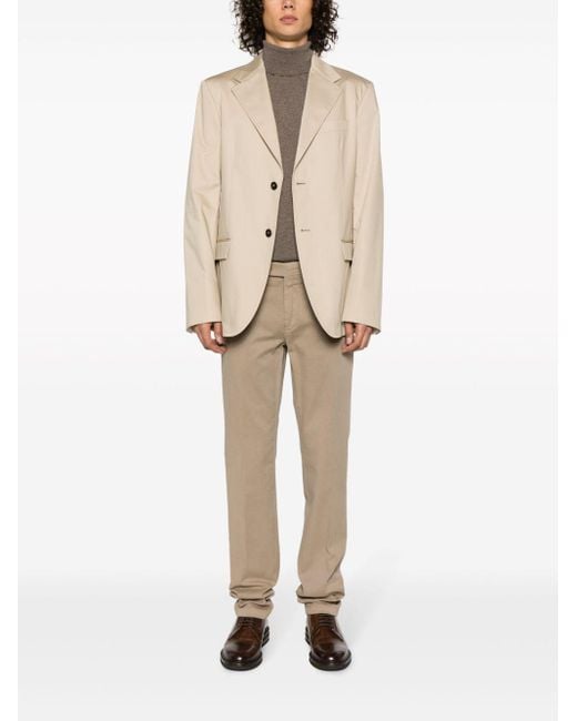Canali Natural Mid-rise Straight-leg Chinos for men
