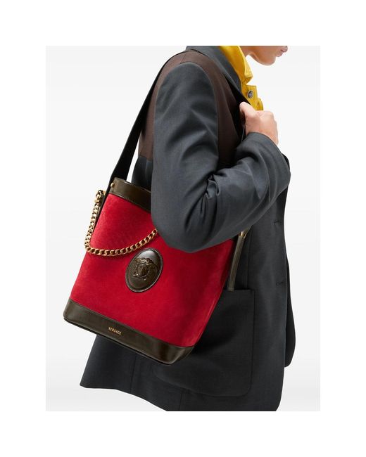 Versace Red Bucket Bags