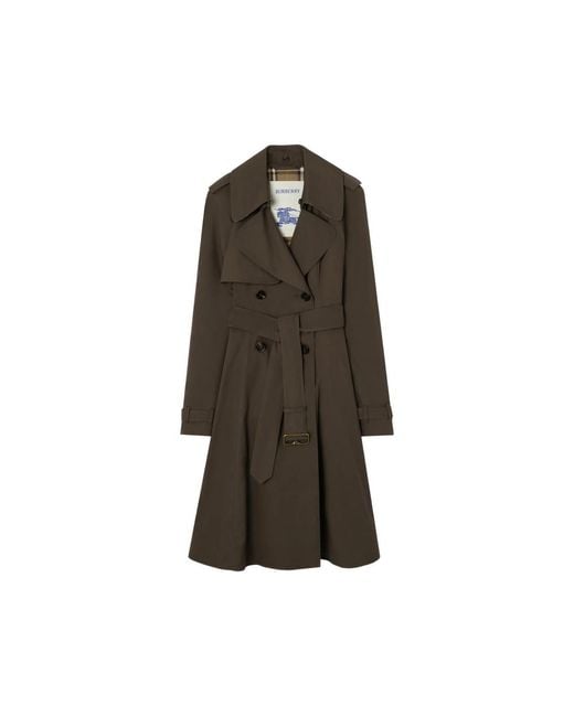 Burberry Brown Long Gabardine Pembury Trench Coat